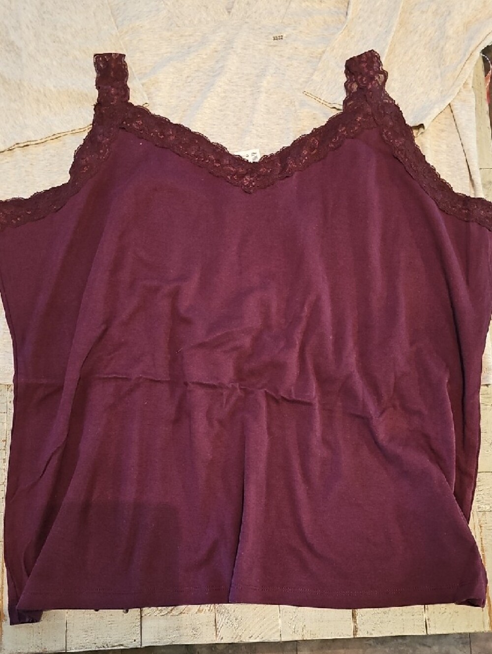 Avenue Plum Lace-Trim Cami with Cream Tunic Bundle - Picture 3 of 4
